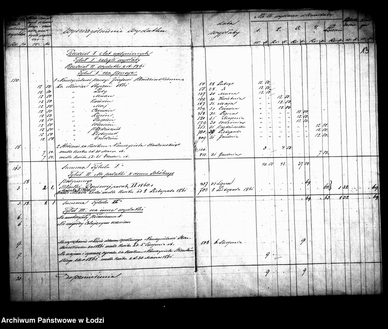 Obraz 17 z jednostki "Manuały przychodów i wydatków kasy szkoły elementarnej katolickiej w mieście Łodzi"