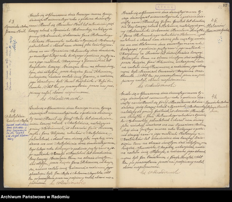 image.from.unit.number "Urząd Stanu Cywilnego w Głowaczowie Akta urodzeń, małżeństw, zgonów 1918 rok"