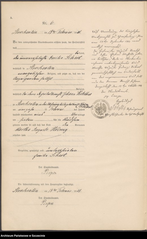 Obraz 9 z jednostki "Geburts-Register (Neben-Register)"