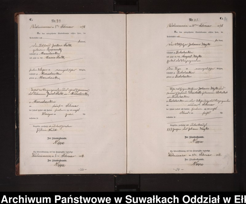 image.from.unit.number "Sterbe-Neben-Register des Preussischen Standes-Amtes Widminnen Kreis Loetzen [Tom I Nr 1-174]"