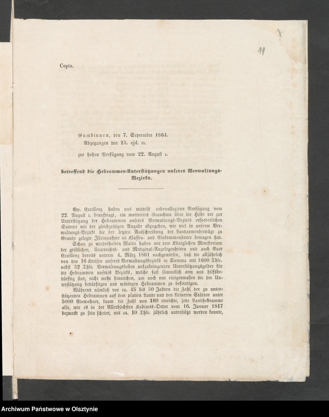image.from.unit.number "Acta des 17ten Provinzial-Landtages der Stände des Königreichs Preußen betreffend das Hebammen Wesen in den Regierungs Bezirke Königsberg [Królewiec] und Gumbinnen [Gąbin]"