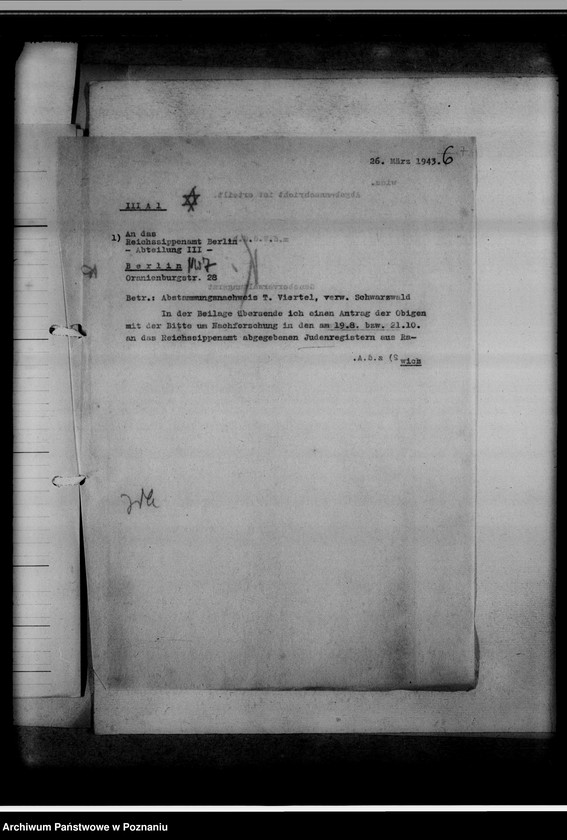 Obraz 11 z jednostki "Judenregister der Gemeinde Kreis Rawitsch [powiat rawicki]"