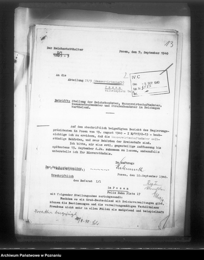 Obraz 17 z jednostki "Korespondencja w sprawie stanowiska urzędów budowlanych, rolnych, wodnych itp."