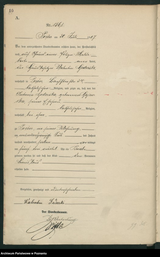 Obraz 12 z jednostki "Księga miejscowa urodzeń tom IV [Rejestr główny urodzeń]"