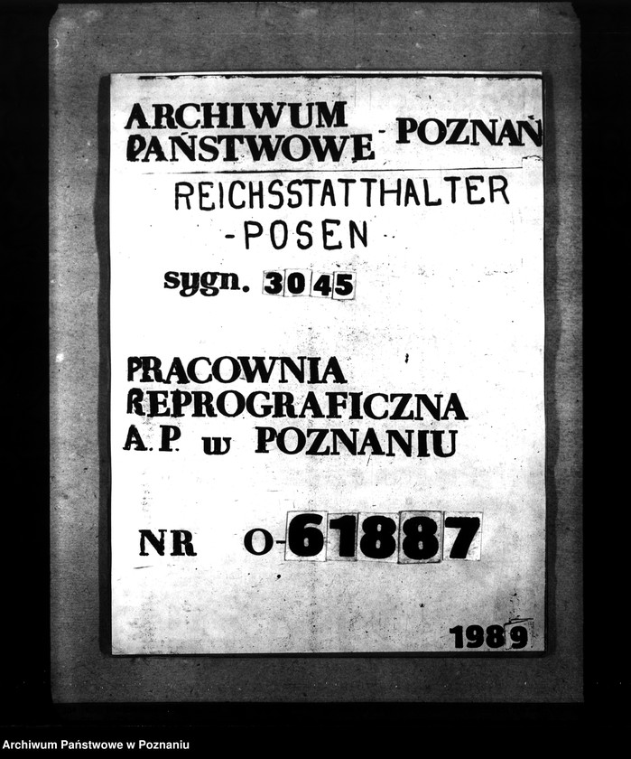 Obraz 1 z jednostki "Bauliche Massnahmen im Gebäude der Eichverwaltung in Posen"