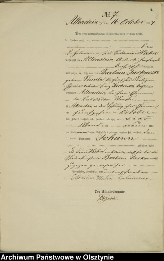 image.from.unit.number "Haupt-Geburts-Register Nr 1 - 73"