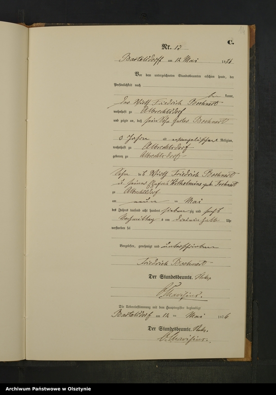 image.from.unit.number "Sterbe-Neben-Register Nr 1 - 46"