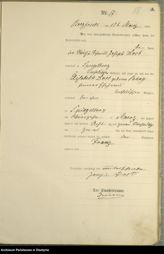 image.from.unit.number "Geburts-Haupt-Register Nr 1 - 106"