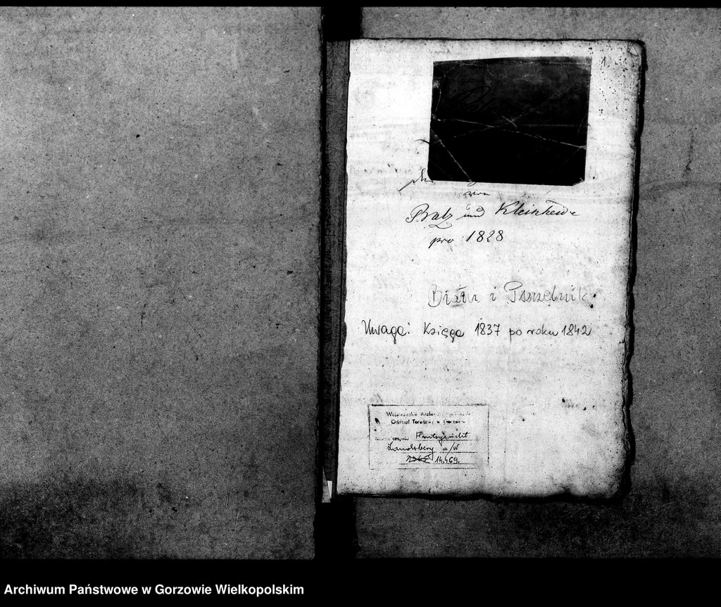 image.from.unit.number "Duplikate der Kirchenbücher von Balz: Balz (Białcz), Kleinheide Pszczelnik)"