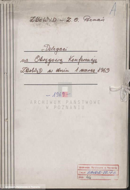 Obraz 4 z jednostki "Delegaci na Okręgową Konferencję Związku Bojowników o Wolność i Demokrację w dniu 1 marca 1969 roku , uchwała podjęta przez konferencję."