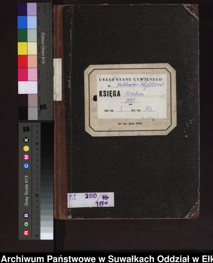 image.from.unit.number "Geburts-Neben-Register des Preussischen Standes-Amtes Rydzewen Kreis Loetzen"