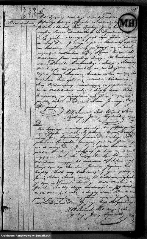 image.from.unit.number "Akta Zaślubionych Gminy Kopciowskiey od 1-go Maja 1812 R do dnia ostatniego Grudnia 1813"