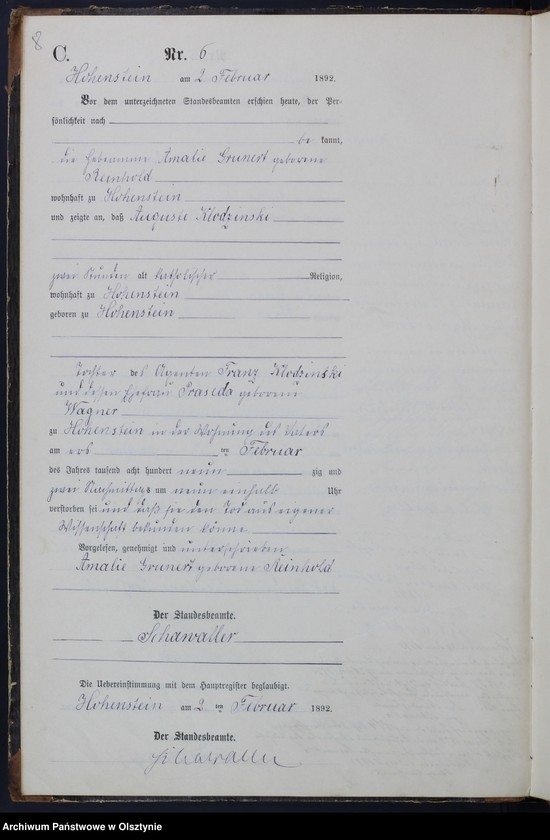 image.from.unit.number "Sterbe-Neben-Register Nr 1 - 71"