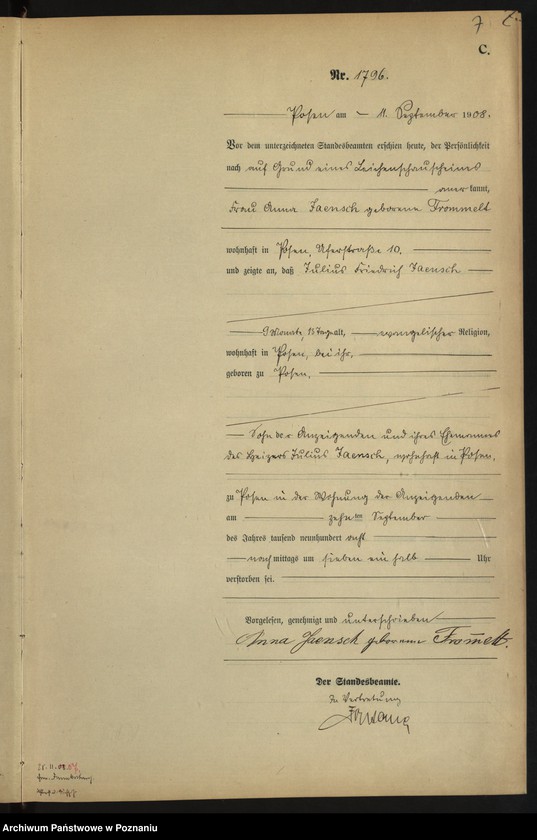 Obraz 9 z jednostki "Księga miejscowa zgonów tom IV [Rejestr główny zgonów]"