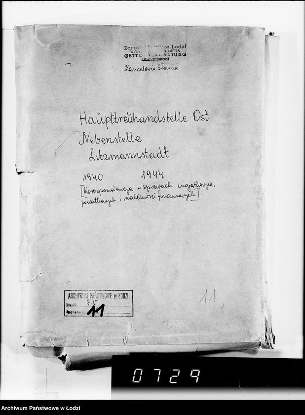 Obraz 5 z jednostki "Hauptreühandstelle Ost.[Korespondencja w sprawach majątkowych, podatkowych i należności finansowch]"