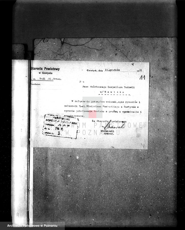 Obraz 17 z jednostki "Zatwierdzenie zakładu przemysłowego /odlewni żelaza/ Fr. Janaszewski w Gostyniu"