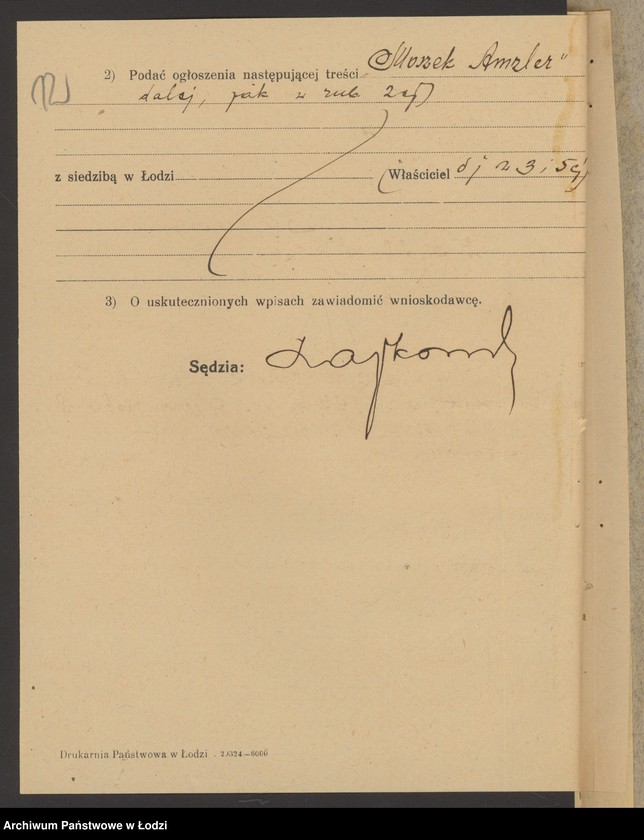 Obraz 14 z jednostki "Moszek Amzler- sprzedaż galanterii"