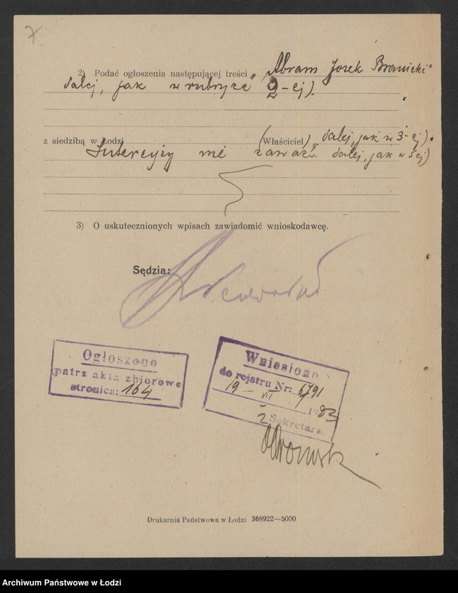 Obraz 9 z jednostki "Abram Josek Branicki – sklep spożywczy"