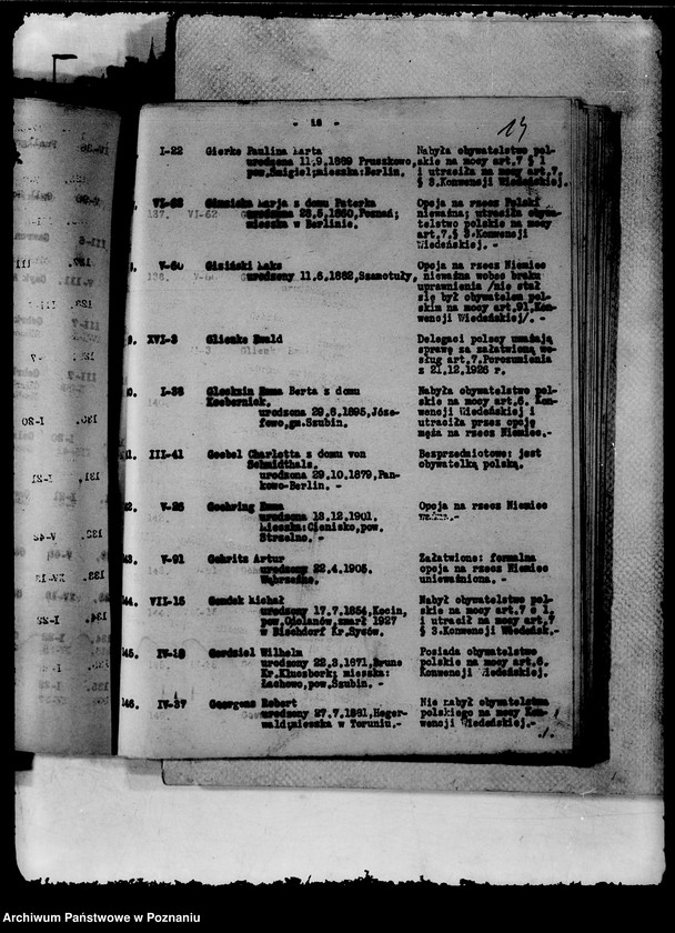 Obraz 18 z jednostki "Spis alfabetyczny spraw spornego obywatelstwa zdecydowanych przez Delegatów technicznych polskich i niemieckich od 9 XII 1929- 1 IV 1930"
