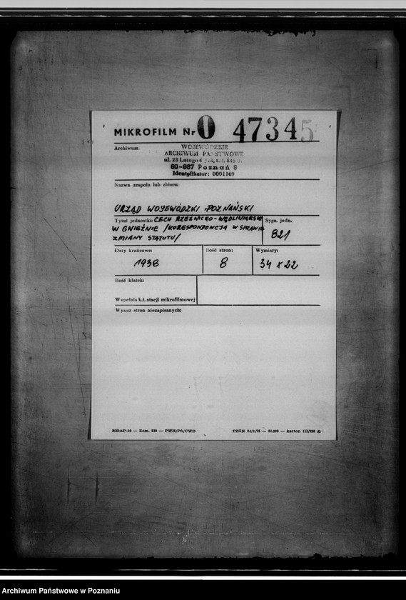 Obraz 2 z jednostki "/Cech rzeźnicko-wędliniarski w Gniewnie/ korespondencja w sprawie zmiany statutu"