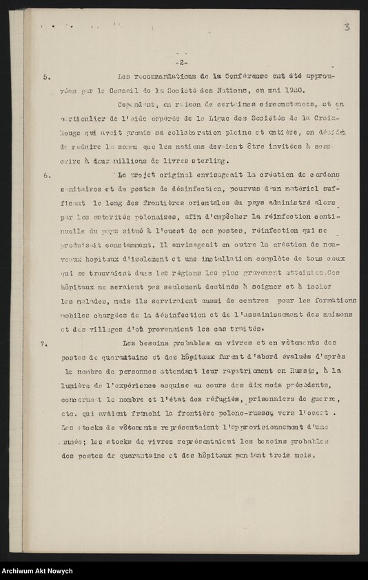 image.from.unit.number "Sprawa pomocy zagranicznej w zwalczaniu tyfusu w Polsce. Memoriały. Raport i uchwały Ligi Narodów, notatki"