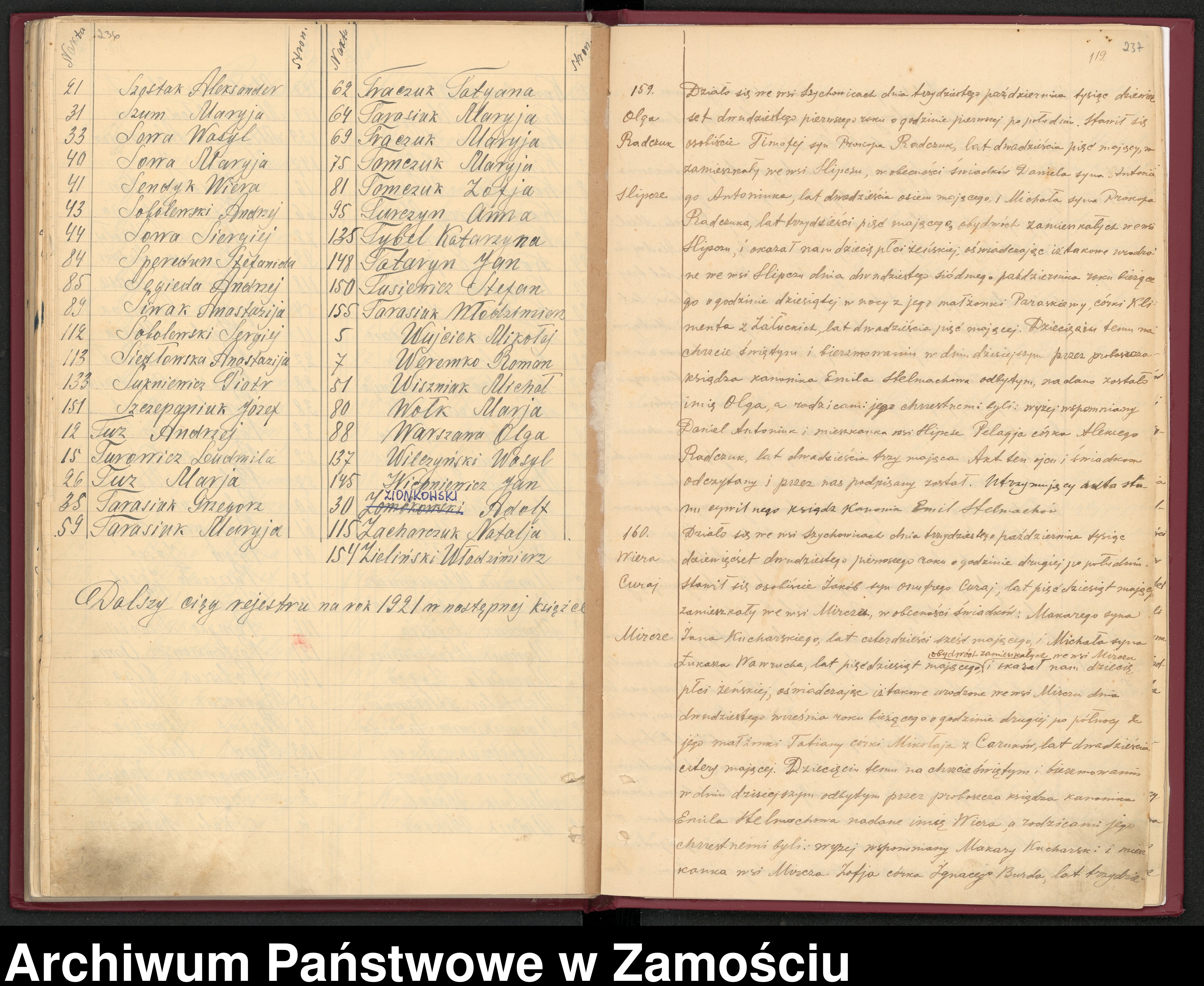 Skan z jednostki: Akta urodzeń