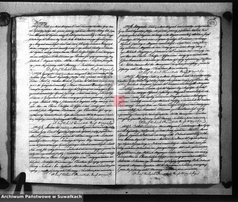 image.from.unit.number "Księga duplikat aktów kościoła parafialnego wiżayńskiego na rok 1835 służące-obejmujące metryki urodzonych, zaślubionych i zeszłych"