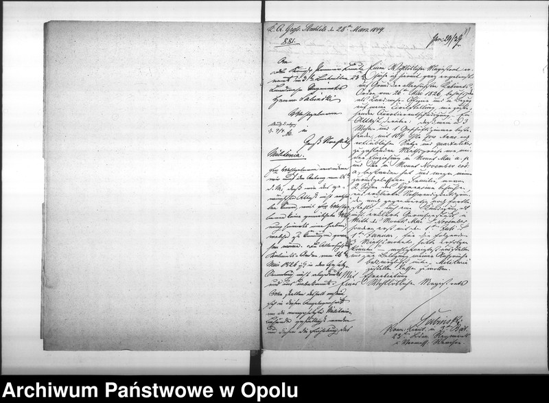 Obraz 13 z jednostki "Acta des Magistrats zu Oppeln betreffend: die Unterstützung der Familien eingezogener Landwehrmänner. de Anno 1848"