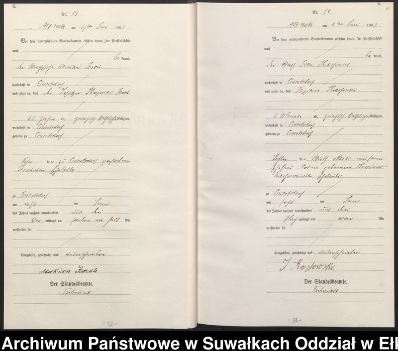 image.from.unit.number "[Sterbe-Haupt-Register des Königlichen Preussischen Standes-Amtes Ukta Kreis Sensburg]"