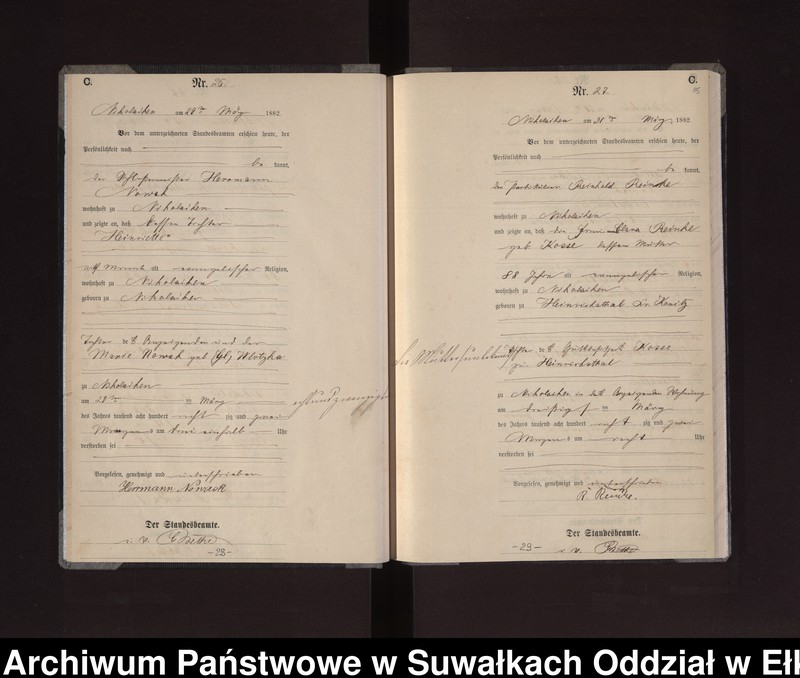 image.from.unit.number "Sterbe-Haupt-Register des Königlich Preussischen Standes-Amtes Stadt Nicolaiken Kreis Sensburg"