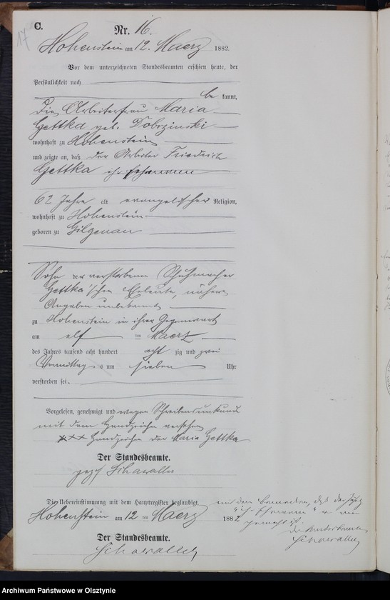 image.from.unit.number "Sterbe-Neben-Register Nr 1 - 77"