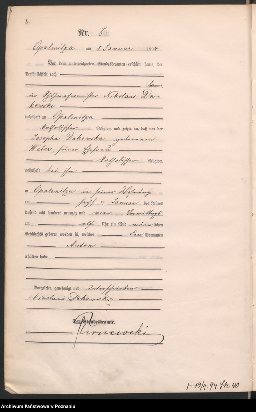 Obraz 11 z jednostki "Księga urodzeń"