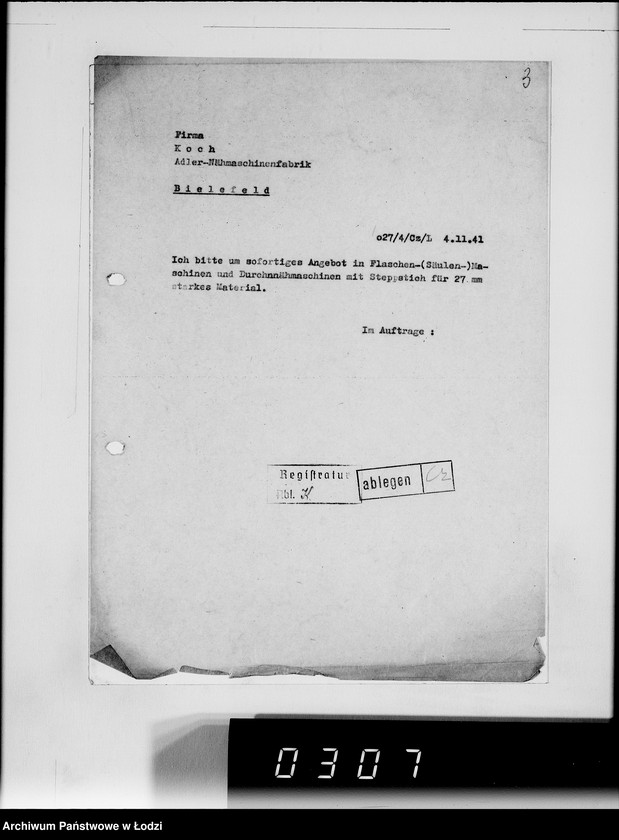 Obraz 7 z jednostki "[Korespondencja z urzędami, instytucjami i firmami] Lit.Ko-Ky"