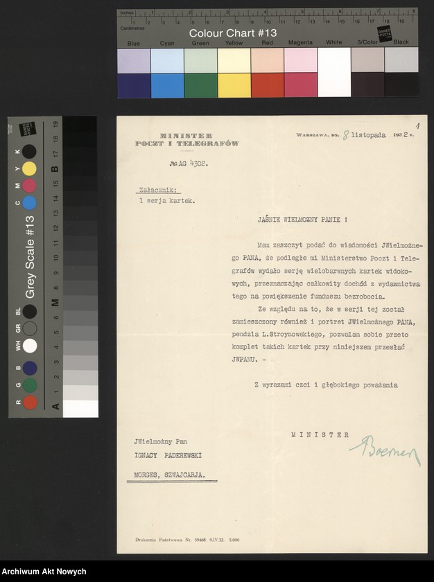 Obraz 3 z jednostki "Boerner Ignacy (Minister Poczt i Telegrafów); L.1"