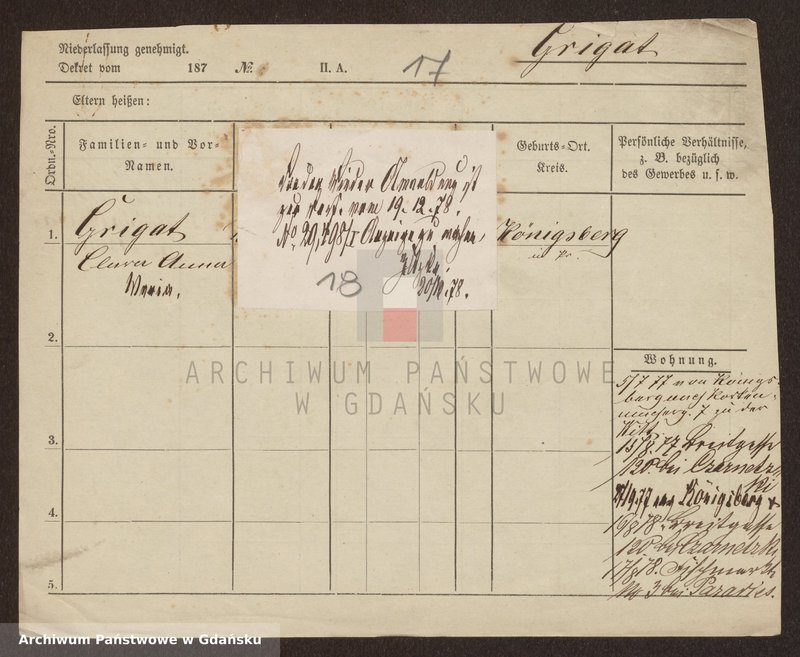 image.from.unit.number "Karty meldunkowe: Griga - Griss"