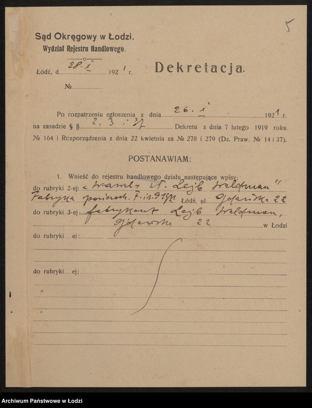 Obraz 7 z jednostki "Lajb Waldman „Wawel” – fabryka pończoch"