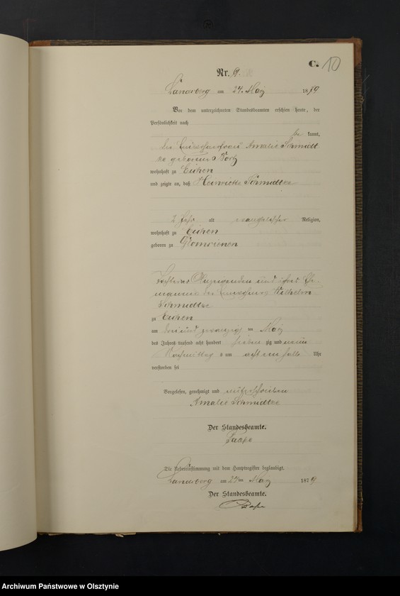 image.from.unit.number "Sterbe-Neben-Registre Nr 1 - 40"