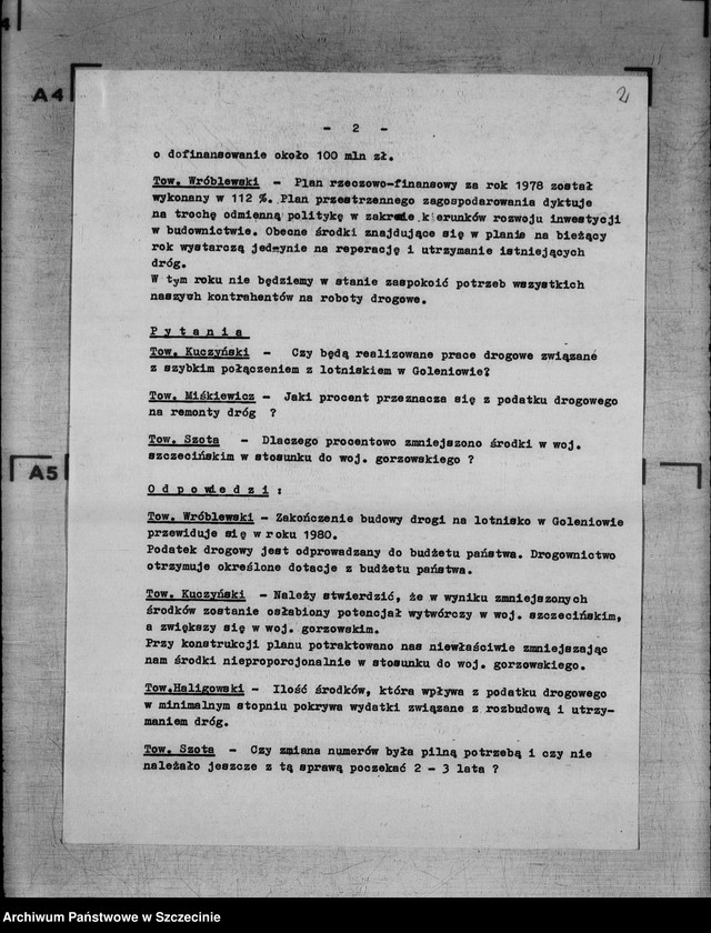 Obraz 6 z jednostki "Protokół posiedzenia Egzekutywy Komitetu Wojewódzkiego Polskiej Zjednoczonej Partii Robotniczej: 3 kwietnia 1979 r."