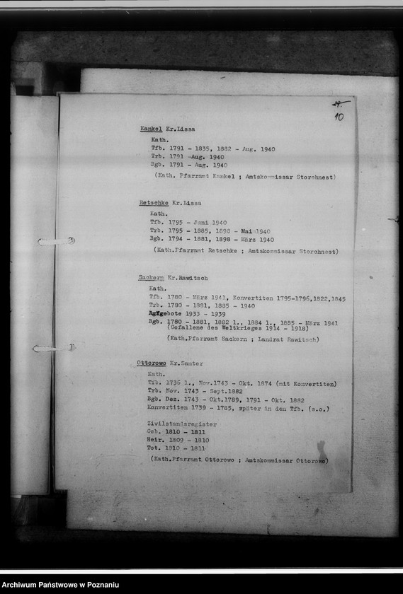 Obraz 14 z jednostki "Zugangsverzeichnis des Kirchenbuch-Magazins [na terenie tak zwanego Kraju Warty]"