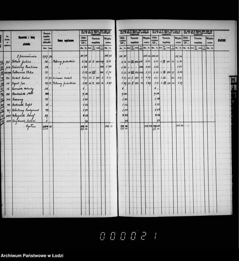 Obraz 19 z jednostki "Książka składek na budowę rzeźni bałuckiej"