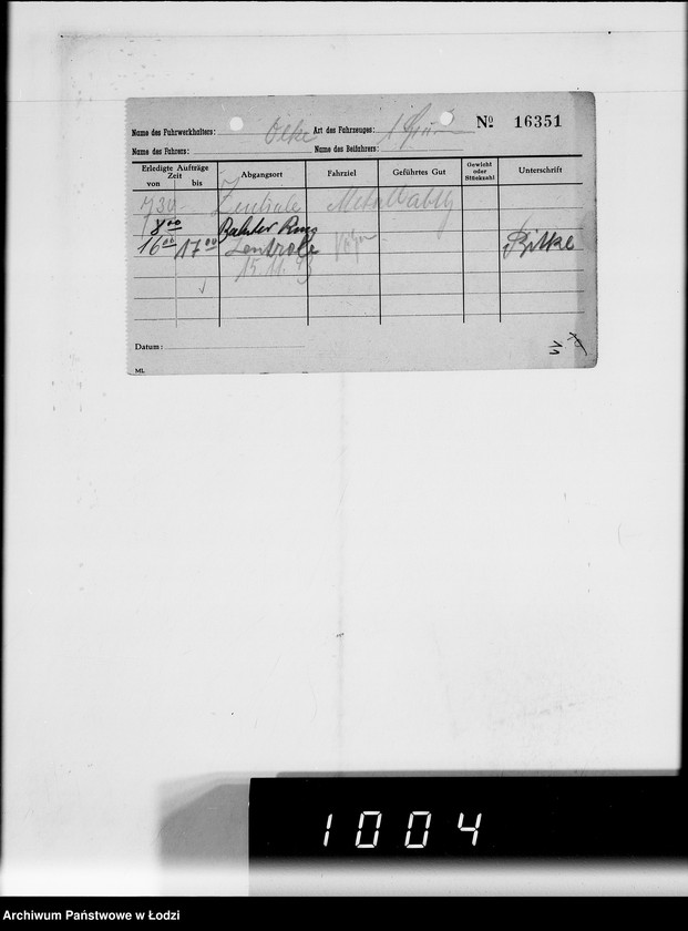 Obraz 15 z jednostki "Theodor Oelke [rachunki za dostawy towarów dla Getta]"