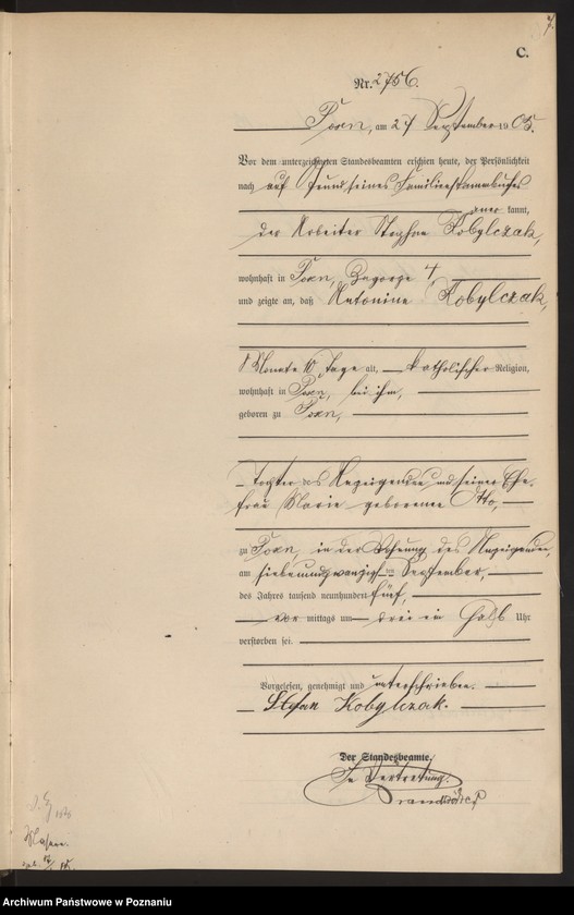 Obraz 9 z jednostki "Księga miejscowa zgonów tom VI"