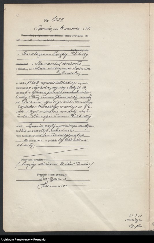 Obraz 4 z jednostki "Księga miejscowa zgonów tom IV [Rejestr główny zgonów]"