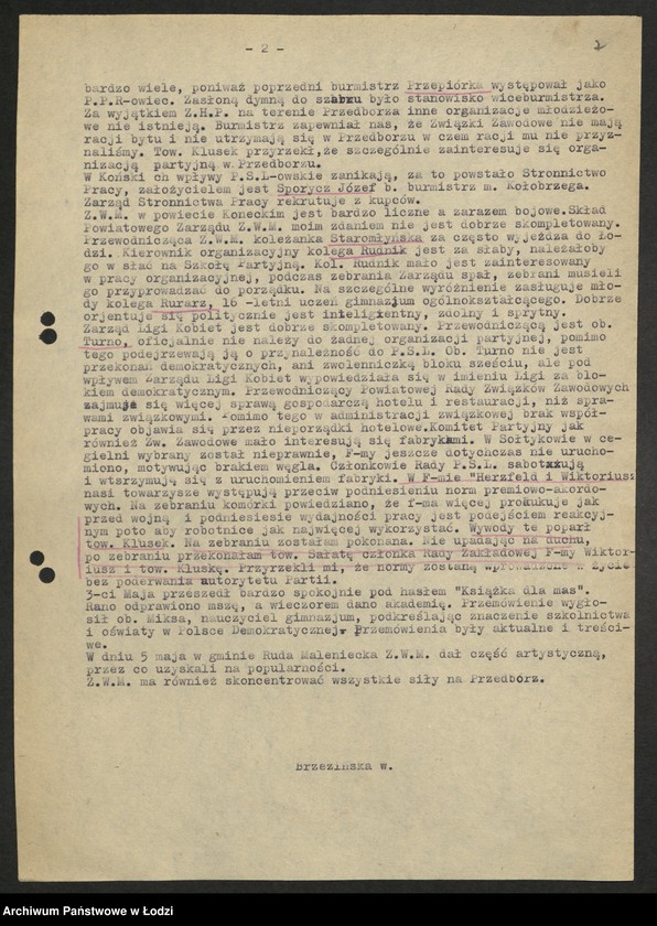 Obraz 8 z jednostki "Sprawozdania instruktorów [Wydziału] z pobytu w terenie"