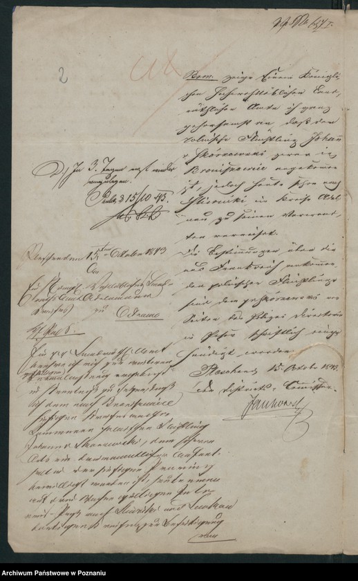 Obraz 4 z jednostki "A. betr. den polnischen Flüchtling Johann von Skarzewski"