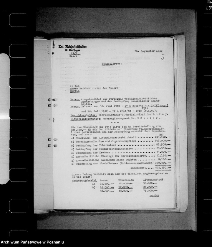 Obraz 9 z jednostki "Voranschlag- Medizinalverwaltung"