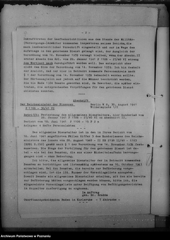 Obraz 13 z jednostki "Erlasse und Verfügungen betr. Festsetzung des allgemeinen Dienstalters der Beamten"