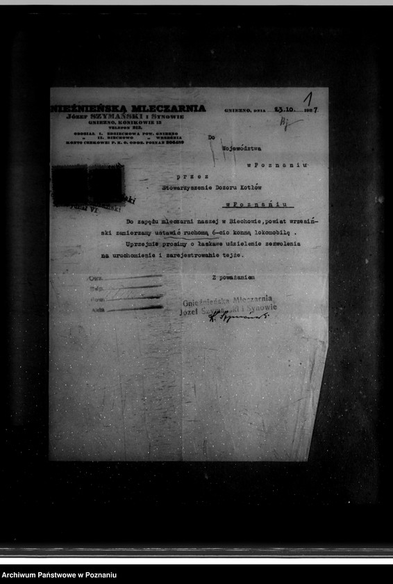 Obraz 5 z jednostki "Mleczarnia parowa w Biechowie powiat wrzesiński własność Mleczarni Gnieźnieńskiej nr woj. 2586"