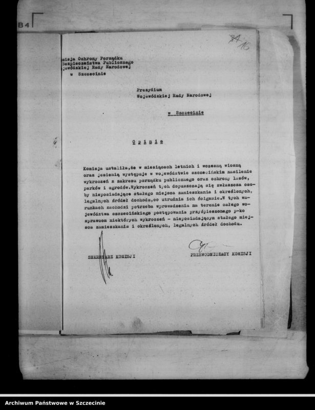 Obraz 20 z jednostki "Protokół posiedzenia Prezydium Wojewódzkiej Rady Narodowej nr 15, miesiąc kwiecień"