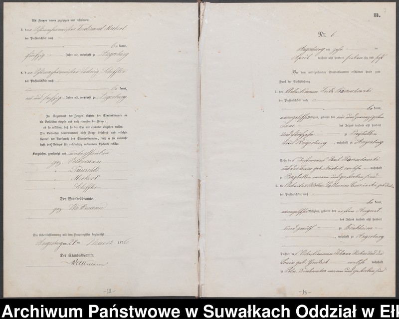 image.from.unit.number "Heiraths-Neben-Register des Preussischen Standes-Amtes Angerburg Kreis Angerburg"